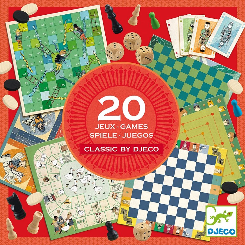 Djeco coffret de 20 jeux classiques - Djeco