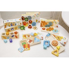 Djeco Puzzle Anima Basic encastrement 3 formes - Djeco