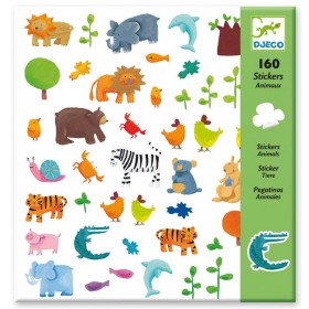 Djeco Stickers en 160 Gommettes sur le thème des animaux - Djeco
