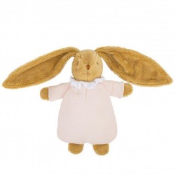 Doudou Trousselier Lapin en lin rose poudré hochet - Trousselier