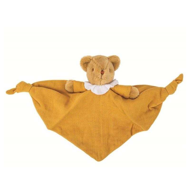 Doudou Trousselier ours Hochet plat ocre - Trousselier