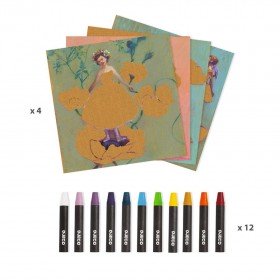 Djeco Cartes au crayons de cire Edgar Degas - Djeco