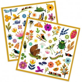 Djeco Stickers en 160 Gommettes sur le thème des animaux du jardin - Djeco