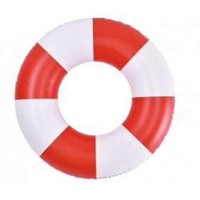 Bouée rouge et blanche Diamètre 50 cm - Swim essentials