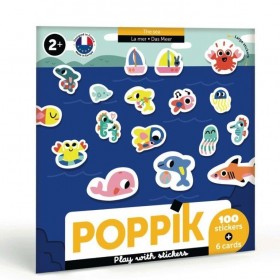 Poppik 6 cartes avec 100 Stickers Gommettes - Poppik