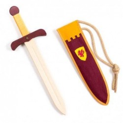Epée Kamelot avec un fourreau bordeau - Kalid medieval toys