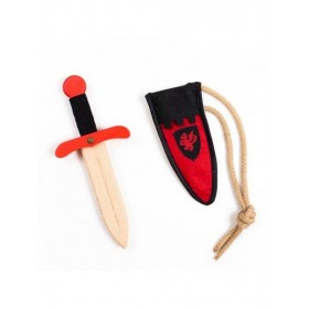 Dague Kamelot avec un fourreau rouge - Kalid medieval toys