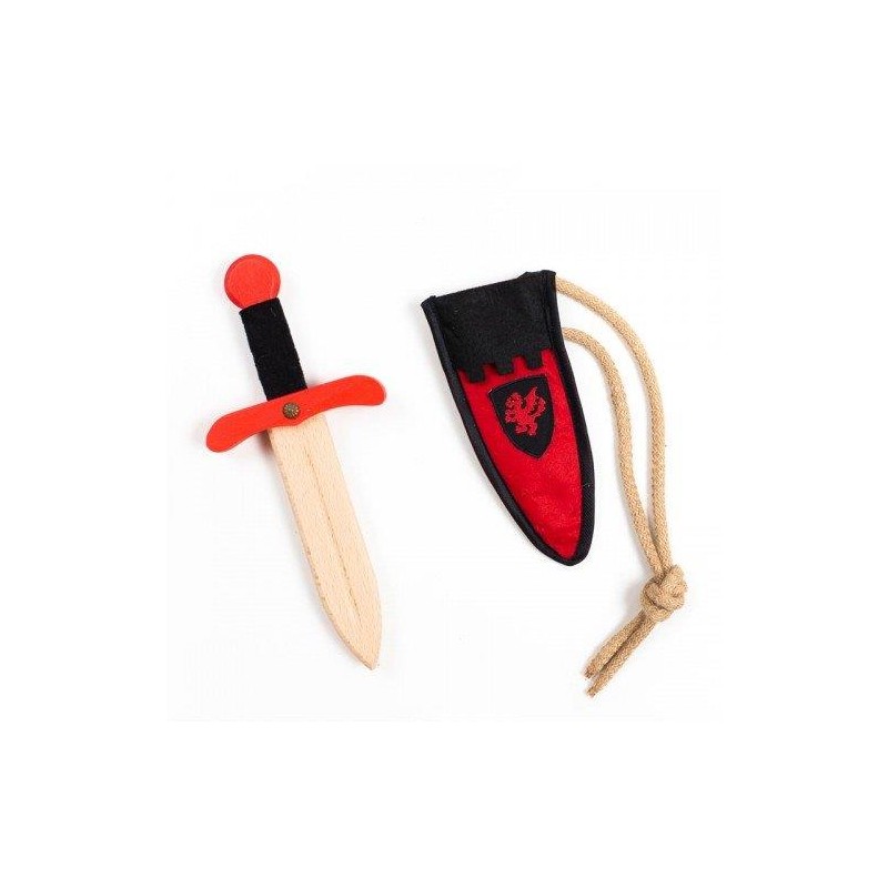 Dague Kamelot avec un fourreau rouge - Kalid medieval toys
