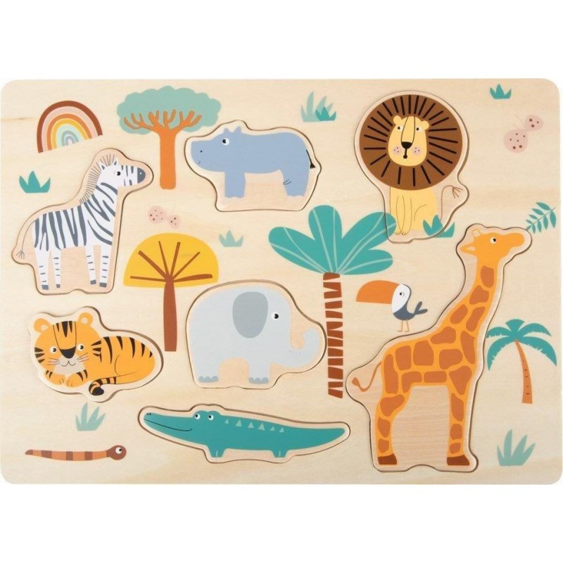 Puzzle en Bois Les animaux du Safari - Legler