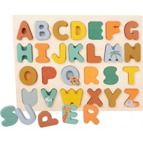 Puzzle en Bois les lettres colorées de l'alphabet - Legler