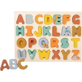 Puzzle en Bois les lettres colorées de l'alphabet - Legler
