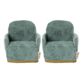 Lot de 2 Mini fauteuil pour Maison de Poupée Maileg - MAILEG