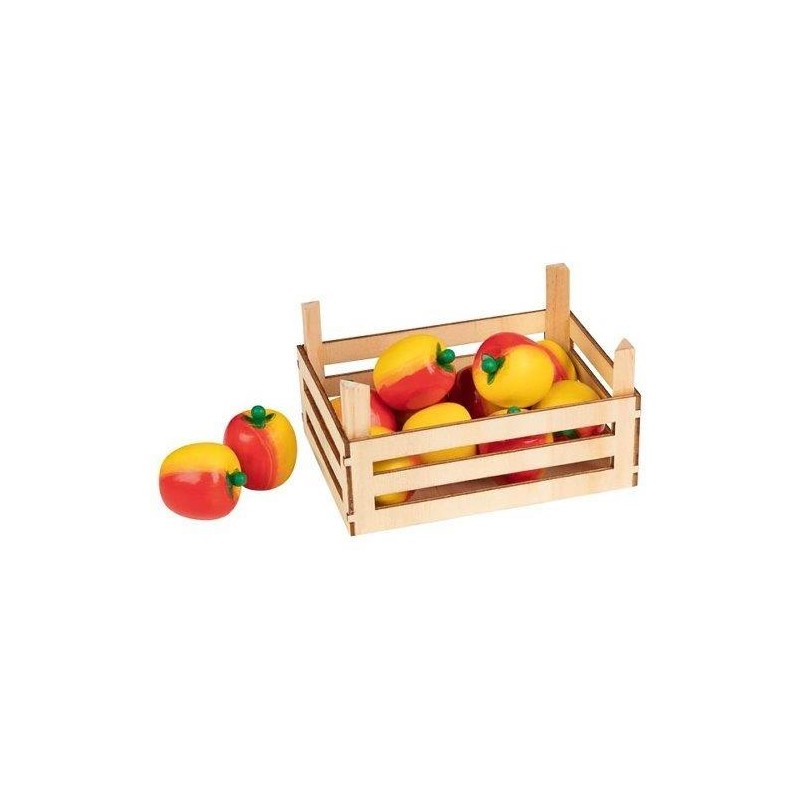 Accessoire marchande - Les Fruits la pomme en bois - Goki
