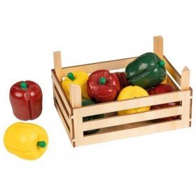 Accessoire marchande - Les légumes - le poivron en bois - Goki