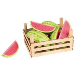 Accessoire marchande - Les Fruits la pastèque en bois - Goki