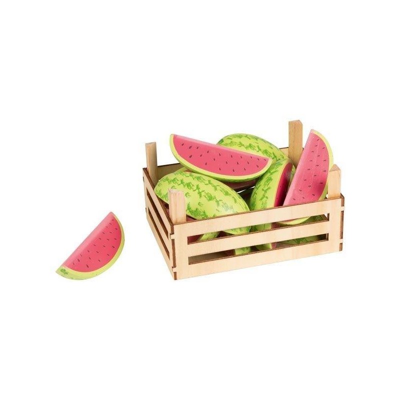 Accessoire marchande - Les Fruits la pastèque en bois - Goki