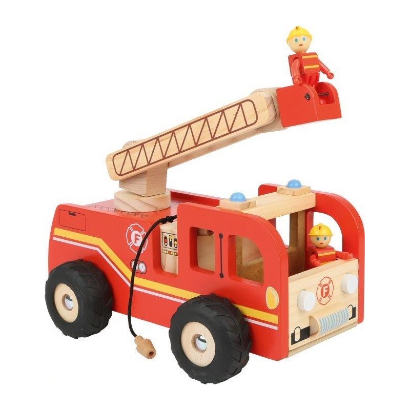 Véhicule en bois Camion de pompier - Legler