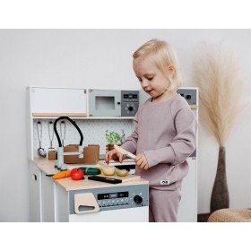 Accessoire marchande- Set de déjeuner avec scratch en bois - Legler