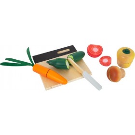 Accessoire marchande- Les Légumes avec scratch en bois - Legler