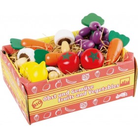 Accessoire marchande- La box de légumes en bois - Legler